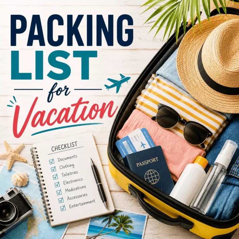 Packing List for Vacation