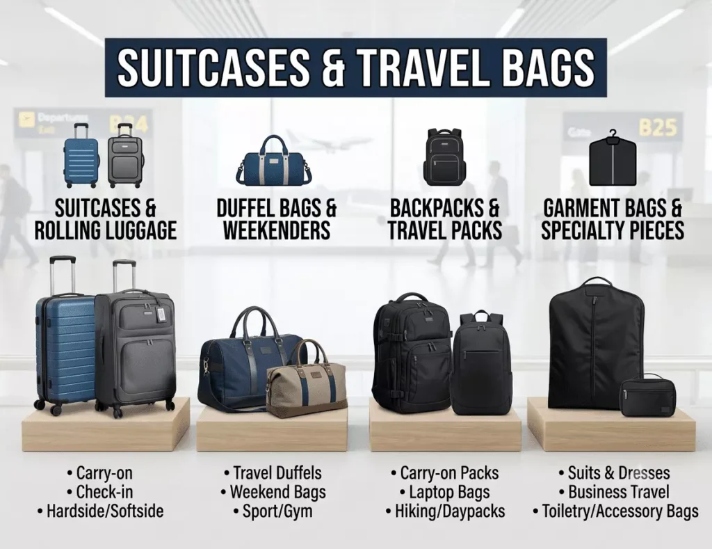 The Main Luggage Bag Categories