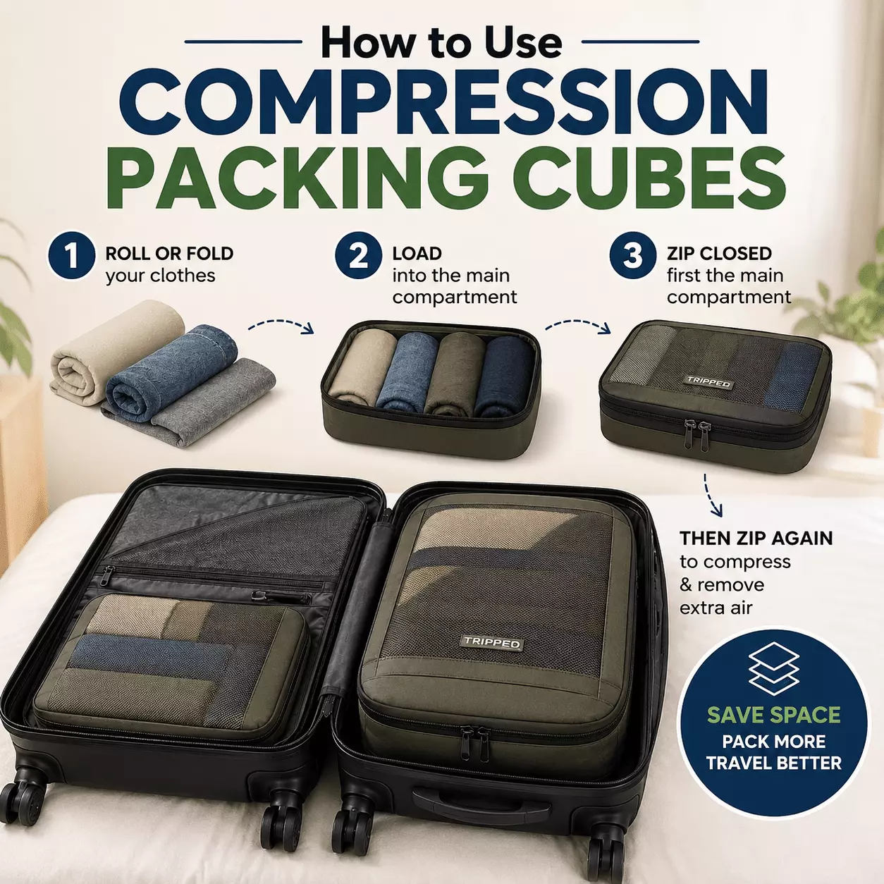 How to Use Compression Packing Cubes